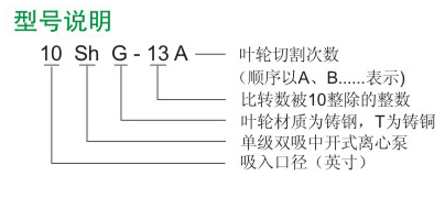 电站水泵型号说明