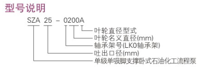 ZA型石油化工流程泵型号说明